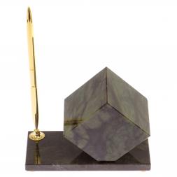 Настольный мини-набор из нефрита "Куб"