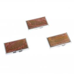 Таблетница на 7 отделений камень яшма серебристая