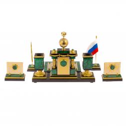 Письменный набор из малахита "Держава" Златоуст