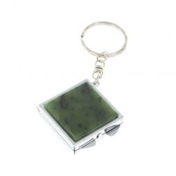 Складное зеркало брелок из нефрита квадратное