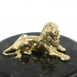 Шкатулка "Лев" из мрамора 15х15х12 см