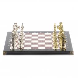 Настольные шахматы "Великая Отечественная война" доска 44х44 см креноид мрамор