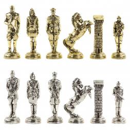 Настольные шахматы "Великая Отечественная война" доска 44х44 см креноид мрамор