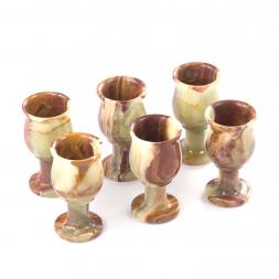 Набор рюмок 6 шт из оникса 50 мл 5х9,5 см в коробке (2х4)