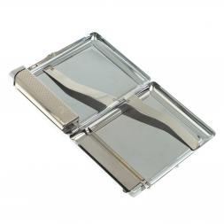 Портсигар 20 сигарет с зажигалкой камень змеевик светлый