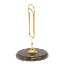 Визитница "Скрепка" на подставке из нефрита