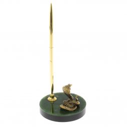 Сувенир "Кобра" с ручкой на нефрите