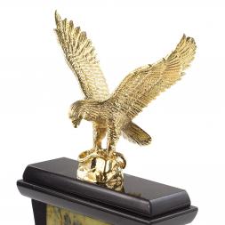 Часы "Орел" из бронзы камень офиокальцит