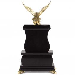 Часы "Орел" из бронзы камень офиокальцит