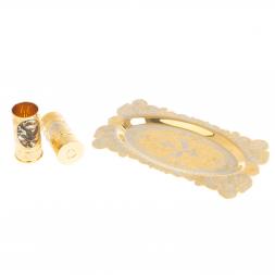 Набор из двух стопок "Горный орёл" на подносе Златоуст