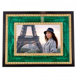 Рамка из малахита для фото 15х10 см