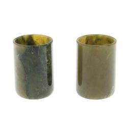 Набор стопок из нефрита 2 шт 4х5,5 см 50 мл