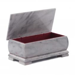 Шкатулка для денег &amp;quot;Купюра&amp;quot; из серого мрамора без зеркала 18,5х9,5х8 см