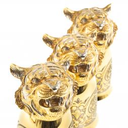 Подарочный набор "Тигр" тарелка и 3 стопки перевертыша Златоуст