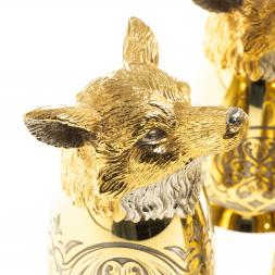 Стопки перевертыши "Лиса" 70 мл 3 шт Златоуст