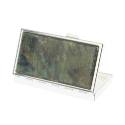 Таблетница на 7 отделений камень лабрадор серебристая