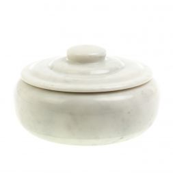 Сахарница из белого мрамора 15х15х8,5