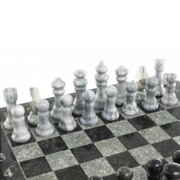 Шахматы с гравировкой "Турнирные" доска 36х36 см мрамор змеевик