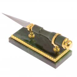 Письменный набор "Лев" нефрит Златоуст