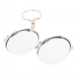 Складное зеркало брелок из серафинита овальное