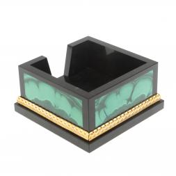 Лоток для бумаг "Кубарик" из малахита