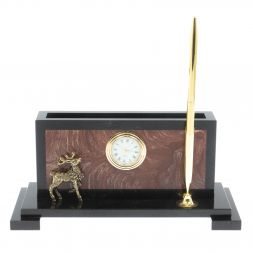 Визитница с оленем из лемезита и долерита