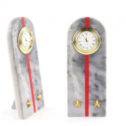 Часы "Погон лейтенант МВД" камень мрамор