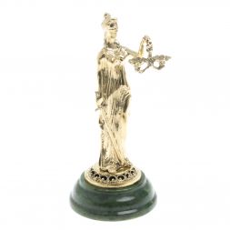 Статуэтка "Фемида" на подставке из нефрита