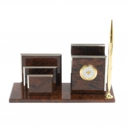 Письменный прибор &amp;quot;Супер&amp;quot; камень обсидиан