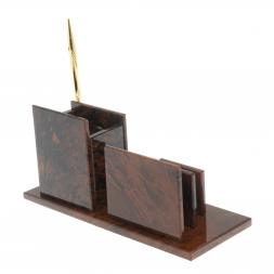 Письменный прибор &amp;quot;Супер&amp;quot; камень обсидиан