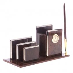 Письменный прибор &amp;quot;Супер&amp;quot; камень обсидиан