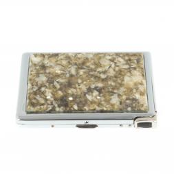 Портсигар на 10 сигарет с зажигалкой камень жельбертит