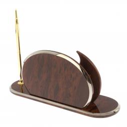 Настольный набор "Элегант" камень обсидиан