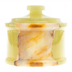 Сахарница из камня оникс 10х10х9 см 250 мл (4х4)