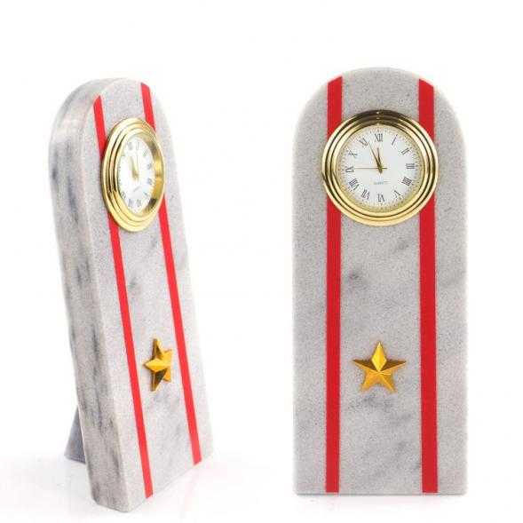 Часы &amp;quot;Погон майор МВД&amp;quot; из мрамора 113181