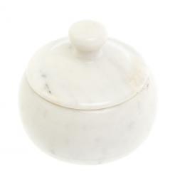 Сахарница из белого мрамора 9х8 см