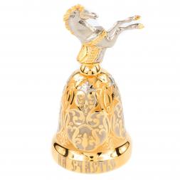 Колокольчик настольный "Лошадка на счастье" бронза в подарочном футляре Златоуст