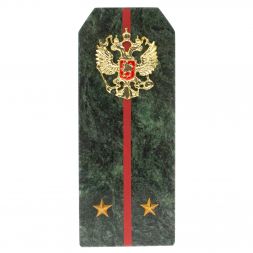 Сувенир погон "Лейтенант ВС" камень змеевик