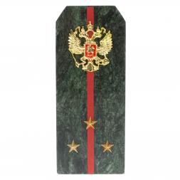 Сувенир погон "Старший Лейтенант ВС" камень змеевик