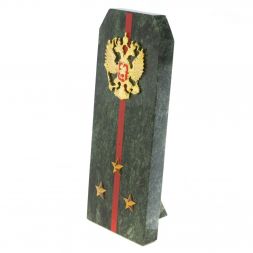 Сувенир погон "Старший Лейтенант ВС" камень змеевик