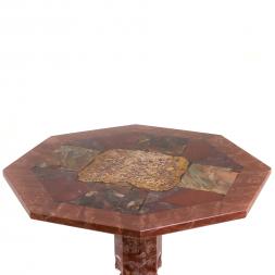 Стол из лемезита и яшмы №4