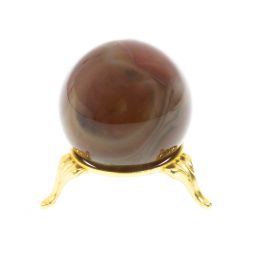 Шар из бразильского агата 4,8 см на подставке