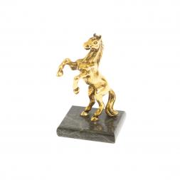 Сувенир "Лошадка" змеевик металл