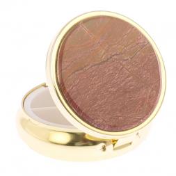 Таблетница на 3 отсека камень яшма цвет золото