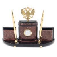 Настольный набор из лемезита "Герб РФ"