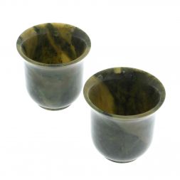 Кофейные чашки из нефрита 2 шт 7х7х7 см