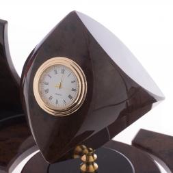 Письменный прибор &amp;quot;Лидер&amp;quot; камень обсидиан коричневый