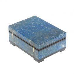 Шкатулка из иркутского лазурита 10х7,5х4,5 см