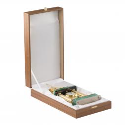 Каминные часы "Святой Георгий" из малахита и бронзы Златоуст