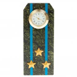 Часы "Погон полковник ВВС, ВКС, ВДВ" серпентинит